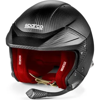 Helma na motorku Přilba Sparco FLUX RJ-I Carbon s FIA, červená