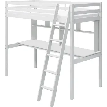 Dětská postel Nábytek PEGAS s.r.o. Vysoká postel s pracovní deskou a policemi Actim bílá