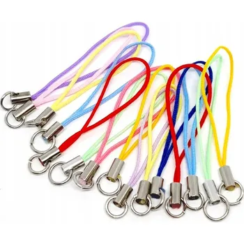 Šňůrka přívěsek na klíče barevná s karabinkou 10 Ks
