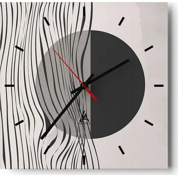 Hodiny Velké nástěnné hodiny 40x40 Abstrakce Skleněné tiché hodiny