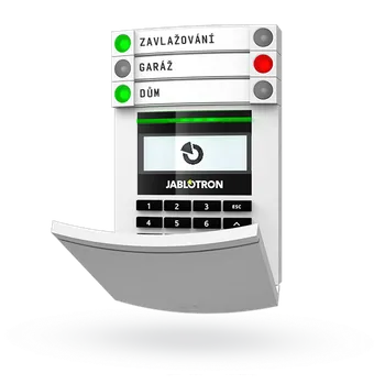 Zabezpečovací technika Jablotron JA 114E - sběrnicová klávesnice s displejem a RFID čtečkou karet Barva: Šedá