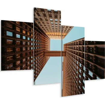 Obraz Vícedílný obraz BUDOVA Abstrakce 3D 80x50