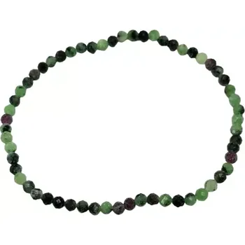 Náramek Rubín v zoisitu náramek z fazetovaných kuliček 3 mm