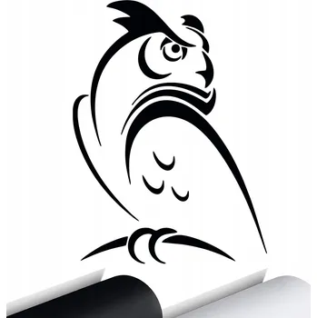 Samolepicí dekorace na vozidlo SAMOLEPKA na auto SOVA OWL PTAK BIRD 15x11