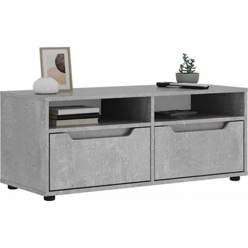 Televizní stolek vidaXL TV skříňka VISNES 100x40x38 cm kompozitní dřevo [4108294] Barva: Betonová šedá