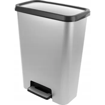 Odpadkový koš Plastový Odpadkový koš Curver 50l stříbrný