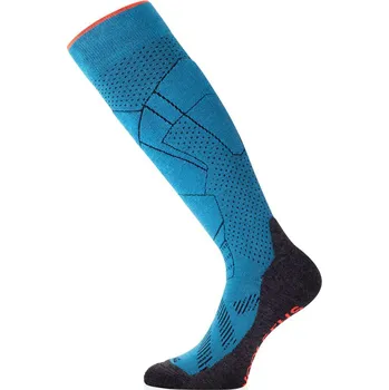 Pánské ponožky FWU merino lyžařské podkolenky - Modrá 528 / (42-45) L / Modrá
