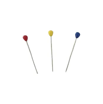 Čalounický špendlík 1,4x60mm červená plastová hlavička čočková