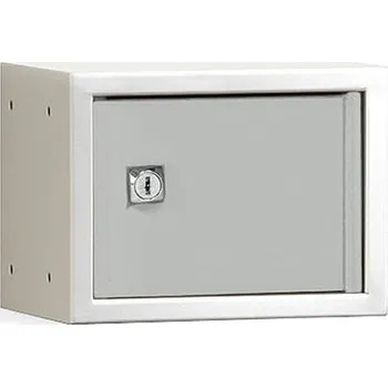 Šatní skříň Box na osobní věci CUBE, 150x200x150 mm, šedá/šedé dveře