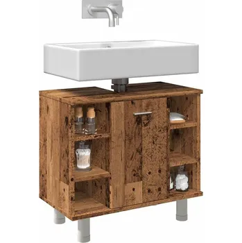 Koupelnový nábytek vidaXL Koupelnová skříňka 60 x 32 x 53,5 cm dřevotříska [802633] Barva: Staré dřevo