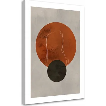 Obraz OBRAZ NA PLÁTNĚ CANVAS Kruhy a čáry v boho stylu 40x60