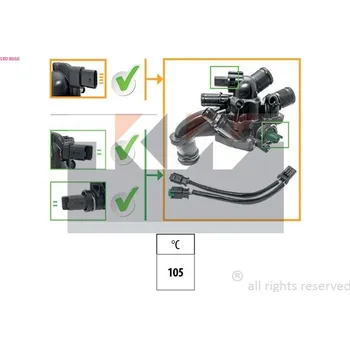 Těsnění motoru Termostat, chladivo KW 580 866K