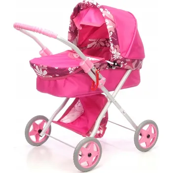 Kočárek pro panenku DUDEK Malý růžový hluboký kočárek pro panenky