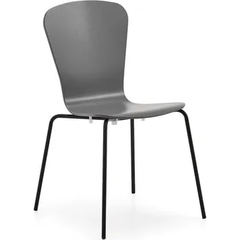 Jídelní židle Židle MILLA, černé nohy, antracitová