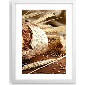 Obraz Obraz plakát v bílém rámu do obýváku 30x40 chleba foto plakáty na zeď
