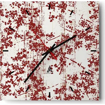 Hodiny Velké nástěnné hodiny 40x40 cm - Starobylý vzhled, skleněné, tiché