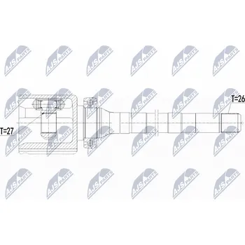 Poloosa kola Sada kloubů, hnací hřídel NTY NPW-FR-108