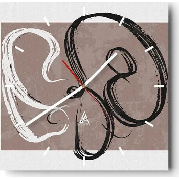 Hodiny Velké nástěnné hodiny 40x40 Minimalistické skleněné hodiny Tiché