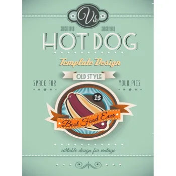 Obraz Cedule Hot Dog - Best Food Ever