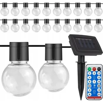 Venkovní osvětlení Světelný řetěz SuperLED 1250 cm solární černý