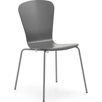 Jídelní židle Židle MILLA, šedé nohy, antracitová