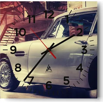 Hodiny Nástěnné hodiny do obýváku 40x40 Auto Tiché Skleněné hodiny Bez hlučnosti