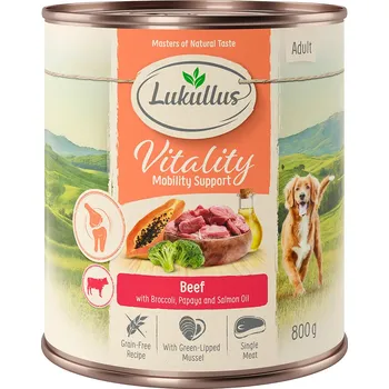 6x800g Lukullus Vitality klouby: hovězí (bez obilovin)