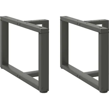 Obývací pokoj vidaXL Nohy konferenčního stolku ve tvaru T, 2 ks, , 70 x 25 x (42-43) cm, ocel [4013036] Barva: antracitová