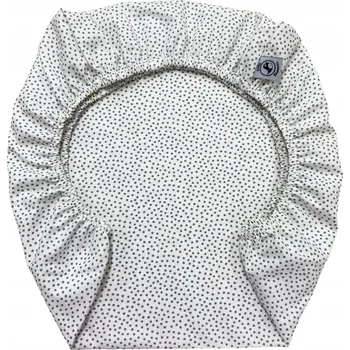 Prostěradlo Prostěradlo do postýlky 90x40 šedé puntíky