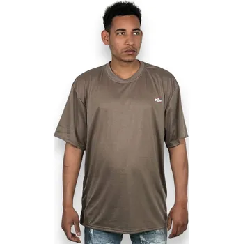 JP Pánské nadměrné tričko s krátkým rukávem ZDENKO Barva: Hnědá, Velikost: 5XL