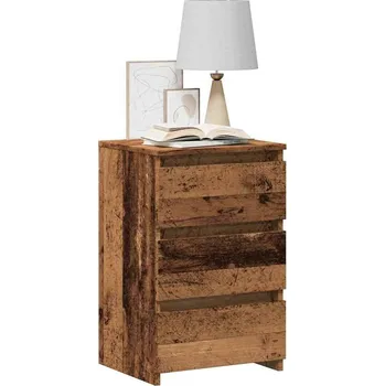 Noční stolek vidaXL Noční skříňka 40 x 35 x 62,5 cm dřevotříska [806217] Barva: Staré dřevo