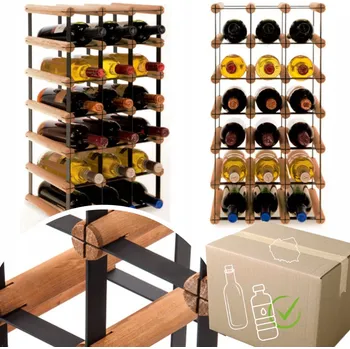 Stojan na víno Stojan na víno RW-8 3x6 regál olejovaný na 18 lahví