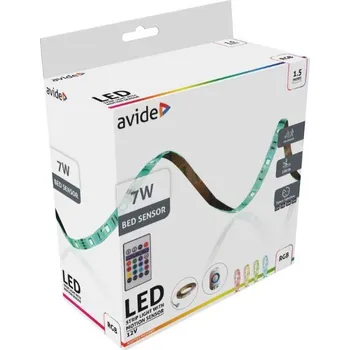 LED páska Set: voděodolný LED pásek pod postel 7W RGB, 1,5m s čidlem pohybu, zdrojem a dálkovým ovl.