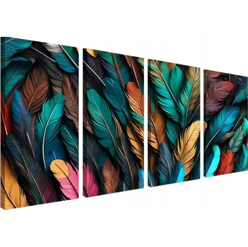 Obraz Čtyřdílný obraz na zeď do obýváku ložnice s 3D efektem 80x160 cm