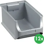 Allit Plastové boxy PLUS 4, 205 x 355 x 150 mm, šedé, 12 ks