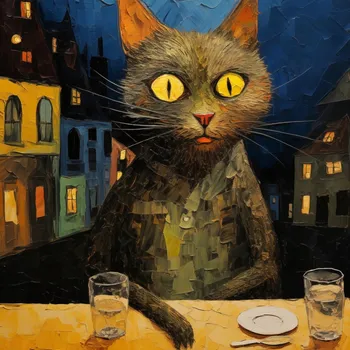 Plakát Plakát Noční pozorovatel bez rámu 100 x 100 cm