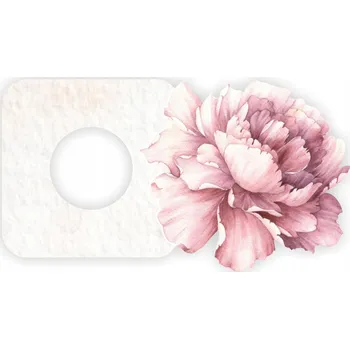 Samolepící dekorace Samolepka pod vypínač Drukant Pivoňka 15 x 27 cm růžová