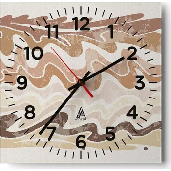 Hodiny Nástěnné hodiny do obýváku 40x40 Vintage Bezhluké Hodiny na skle Tiché