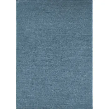 Koberec Tmavě modro-krémový koberec do obýváku, silný koberec shaggy, boho vzor 80x150 cm