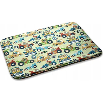 Koberec XXL Podložka Koberec do Dětského Pokoje Zvířátka v autech 90x60