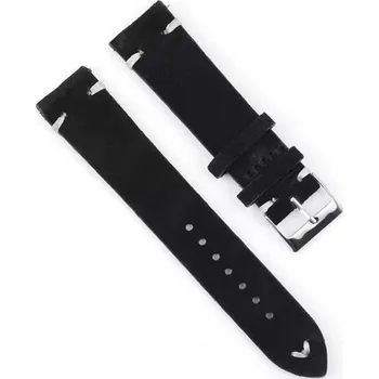 Řemínek na hodinky Kožený řemínek Vintage - černý - 22 mm + 5 let záruka a dárek ZDARMA