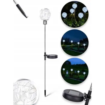 Venkovní osvětlení Solární lampa zapichovací HOME-MIX stříbrná 76 cm 1 ks