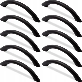 Nábytkové kování Nábytková úchytka klasická černá matná 12,5 x 1,1 x 3 cm