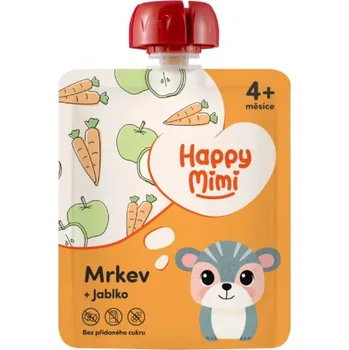 Kojenecká výživa Happy Mimi ovocný příkrm 90g Mrkev