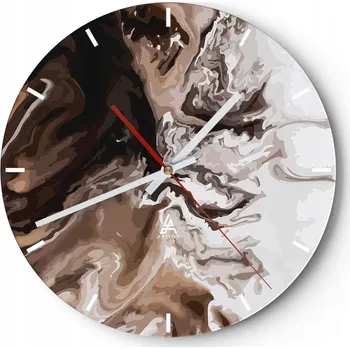 Hodiny Nástěnné hodiny do kuchyně 30x30 Abstrakce Skleněné hodiny do obýváku Tiché