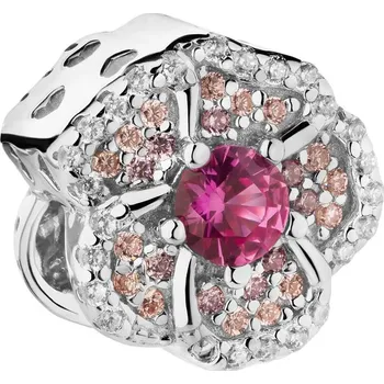 Přívěsek Stříbný přívěsek beads s zirkony - květ - AP534-6374