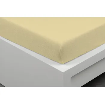 Prostěradlo Tibex Prostěradlo FROTÉ žlutá 180 x 200 cm