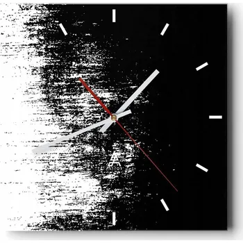 Hodiny Velké nástěnné hodiny 40x40 Abstrakce Skleněné tiché hodiny