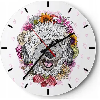 Hodiny Nástěnné hodiny do kuchyně 30x30 Abstrakce Skleněné hodiny do obýváku Tiché