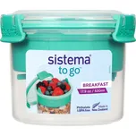 Sistema Box Breakfast To Go na jogurt 530ml, kulatý, zelená